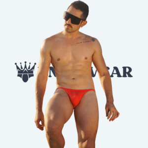 Alternative view of Bikini Vinipiel Rojo – Eros Underwear para Enzowear | Talla Unitalla