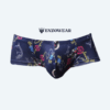 Boxer Cachetero Azul con Estampado de Cadenas – Estilo Lujo | Enzowear