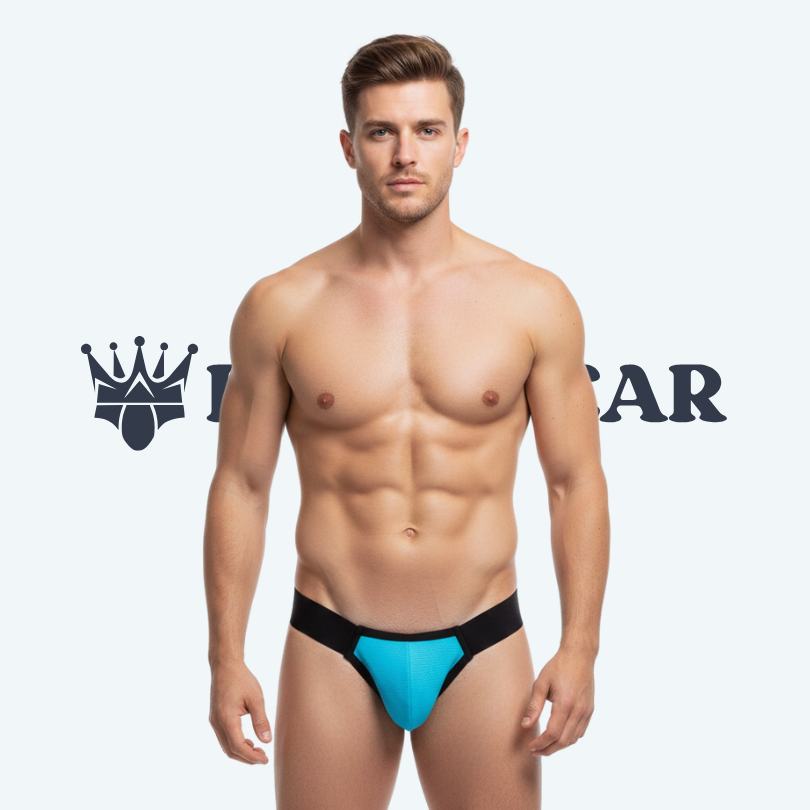 Suspensorio Jockstrap Azul para Hombre – Corte Sexy - Imagen 2